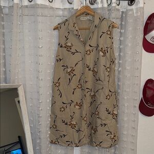 White Stag Beige Floral Mini Dress